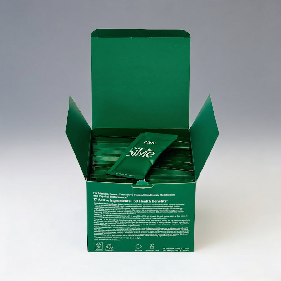 Silvie Body monthly box packaging for women 55+