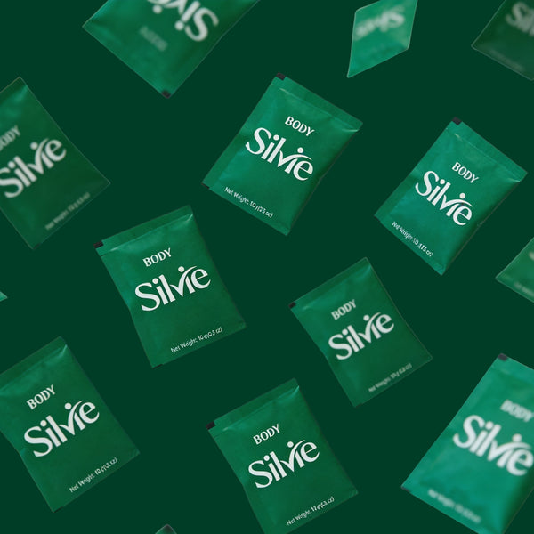 Silvie Body sachets in a mosaic pattern