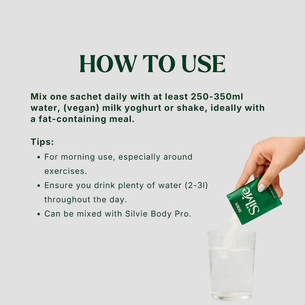Instructions on how to use Silvie Body in the morning